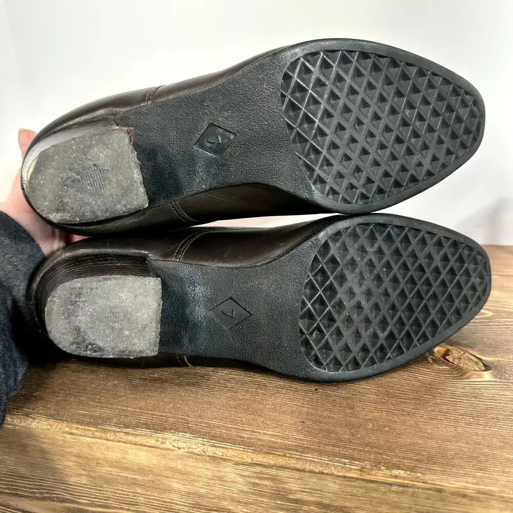 VTG Laura Scott Leather Oxford Heels SZ 7 Lace Up Academia Coquette Grannycore